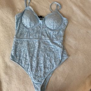 Baby blue body suit large